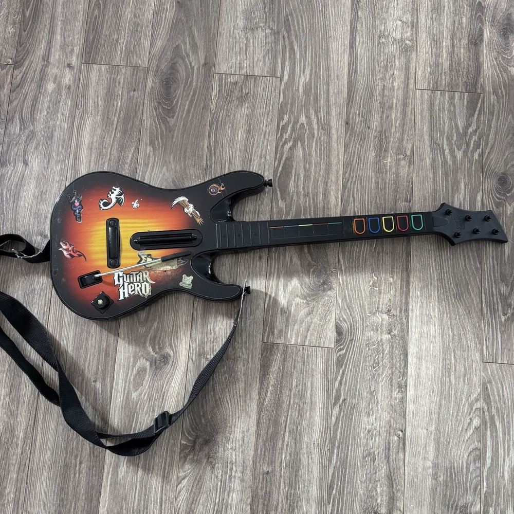 Xbox 360 Guitar Hero Wireless World Tour Sunburst Red Octane 95457.805 UNTESTED